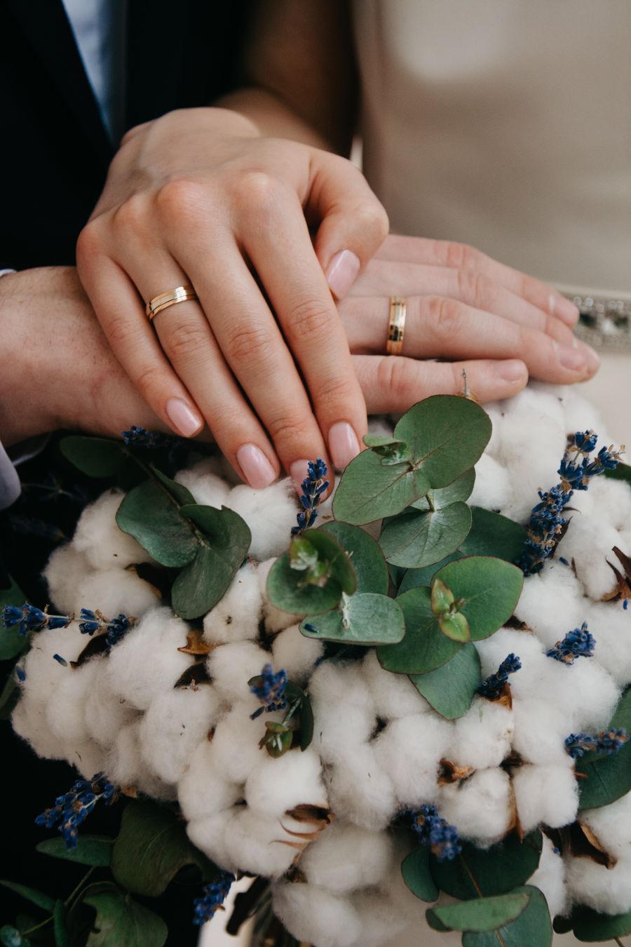 Wedding detail — rings and stationery
